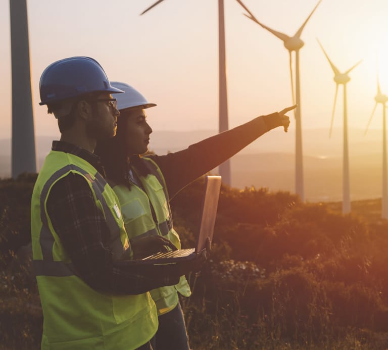 environmental image with man and women