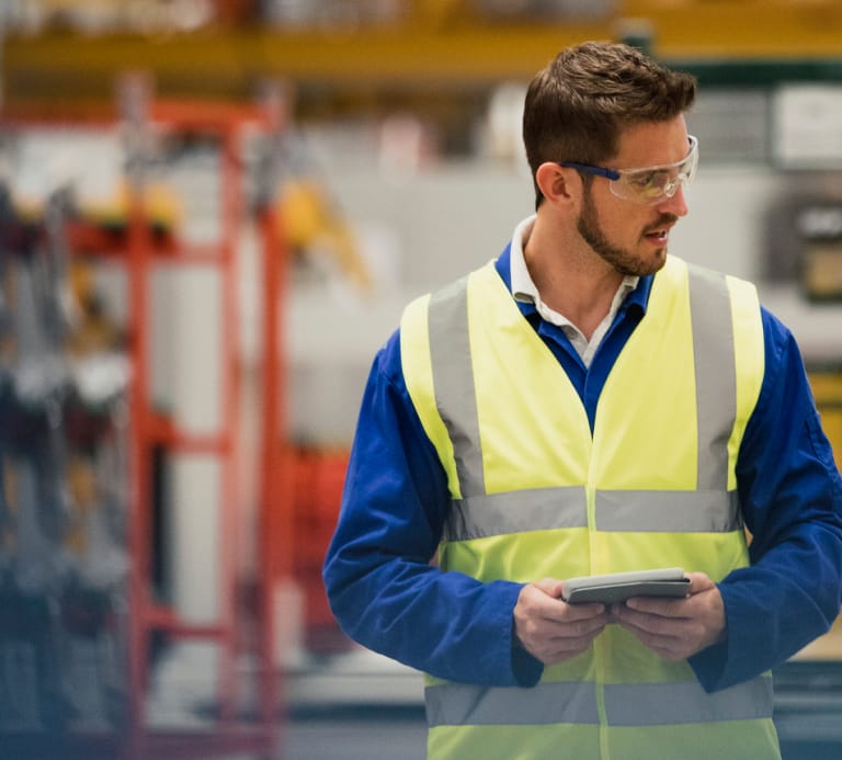Man wearing high vis